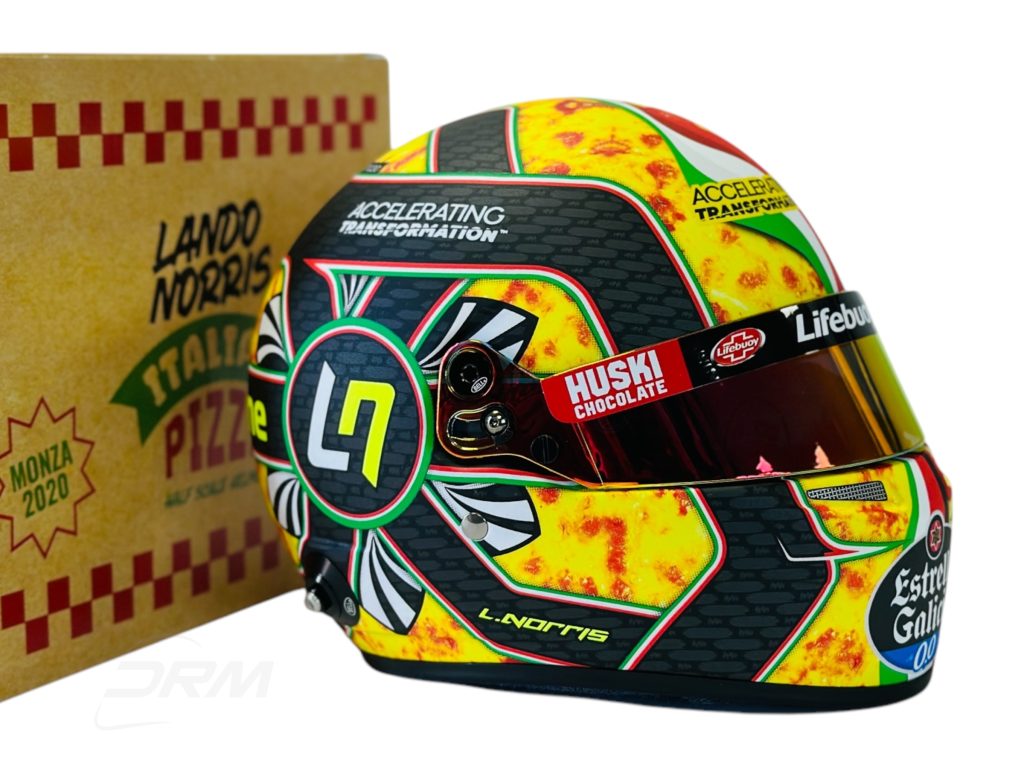 DRM Exclusive Lando Norris 2020 McLaren Monza GP "Pizza" Bell 1:2 Helmet - Ltd to 256pcs