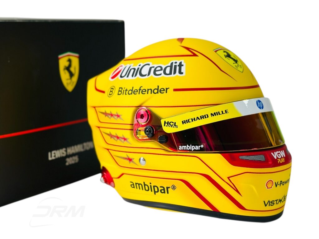 Lewis Hamilton 2025 Ferrari Bell 1:2 Helmet - Early Season Design