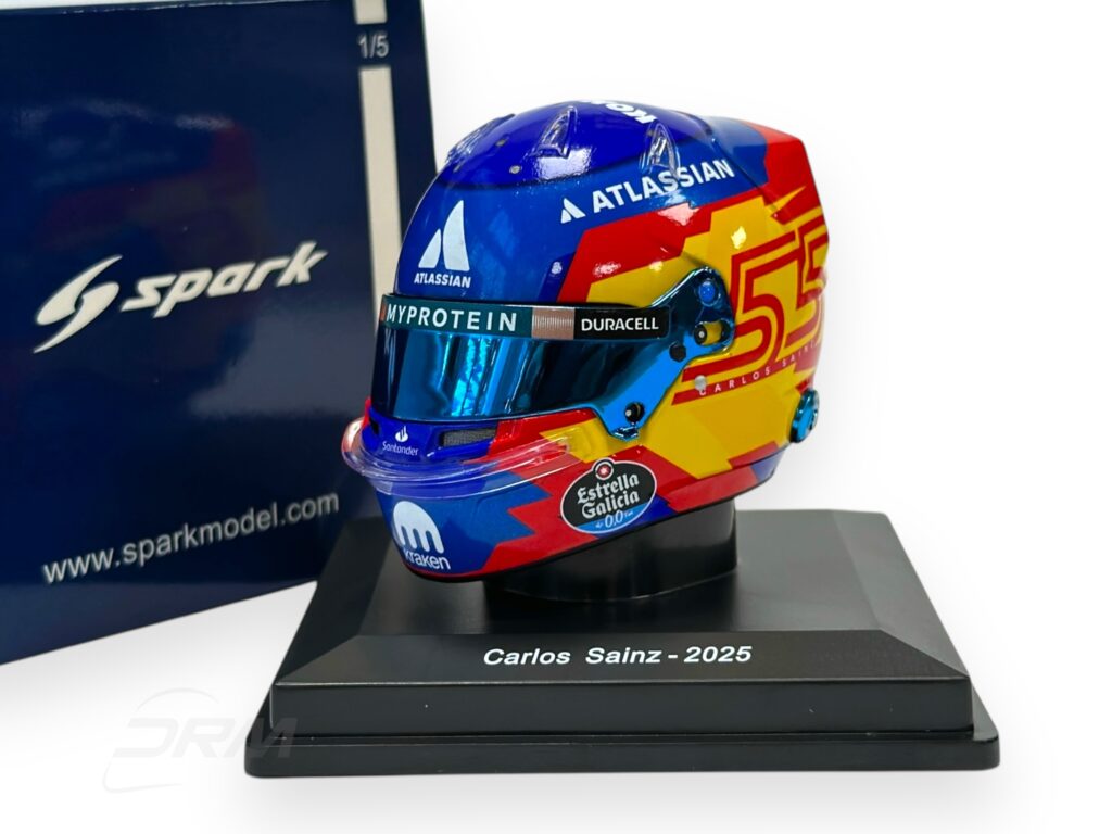 Carlos Sainz 2025 Williams Bell Spark 1:5 Helmet